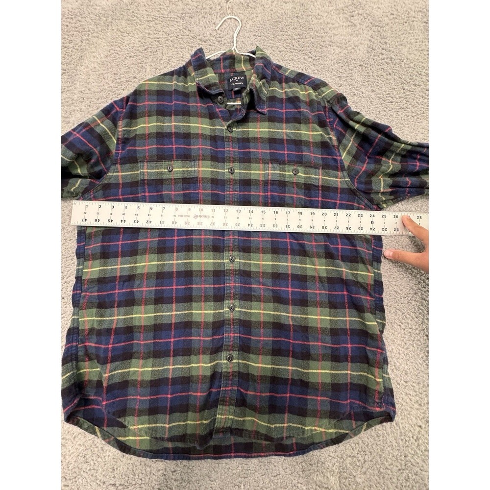 J. Crew Tartan Plaid Midweight Button Down Long‎ Sleeve Flannel Shirt Size XL - Picture 4 of 7